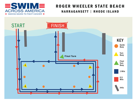 One and 1/2 RI course map